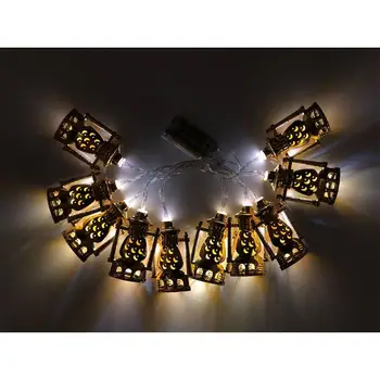 

Golden Magic Lamp Shape String 10/20 LED Light Eid Ramadan Islamic Battery Decor Q0KF