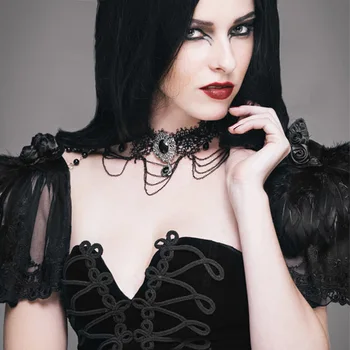 

Eva Lady Women's Gothic Beaded Choker Shoulder Arm Accessories Banquet Party Evening Dinner Costume Novelty Accessories