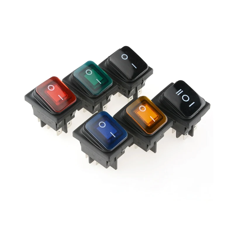 Interrupteur à Bascule 5 Pièces Lumière Rouge éclairée 4 Broches DPST ON/OFF Interrupteur à Bascule 16A 250V – Acheter Les Meilleurs Produits Dans La Boutique En Ligne