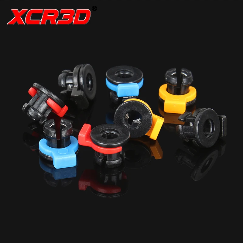 XCR 3D Printer Parts 4pcs/lot Pneumatic Connectors Collet Clips for Hotend Extruder Bowden PTFE Tube Fittings 1.75mm Filament 10pcs embedded collet clips for extruder and other embeddable tube ptfe tube blue collet clips