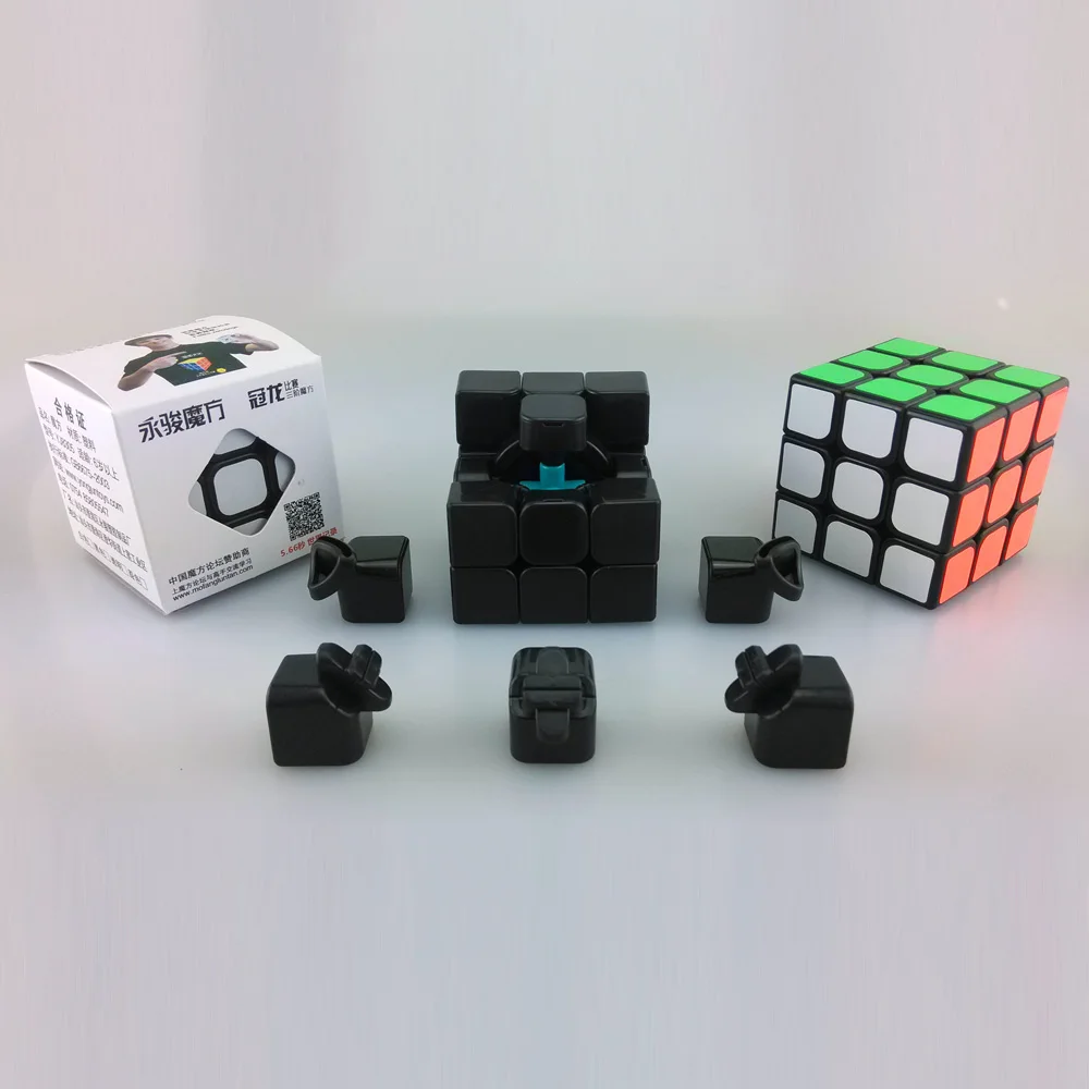 1 шт./3 шт. YJ Guan Long 3x3x3 магический куб 57 мм черный 3x3 магический куб скоростной магический куб для сложных ситуаций