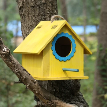 

Wooden Pearl Sparrow Bird House Wood Bird Nest Decoration Bird Cage Breeding BoxOutdoor Bird House ZP4021507 Birdhouse