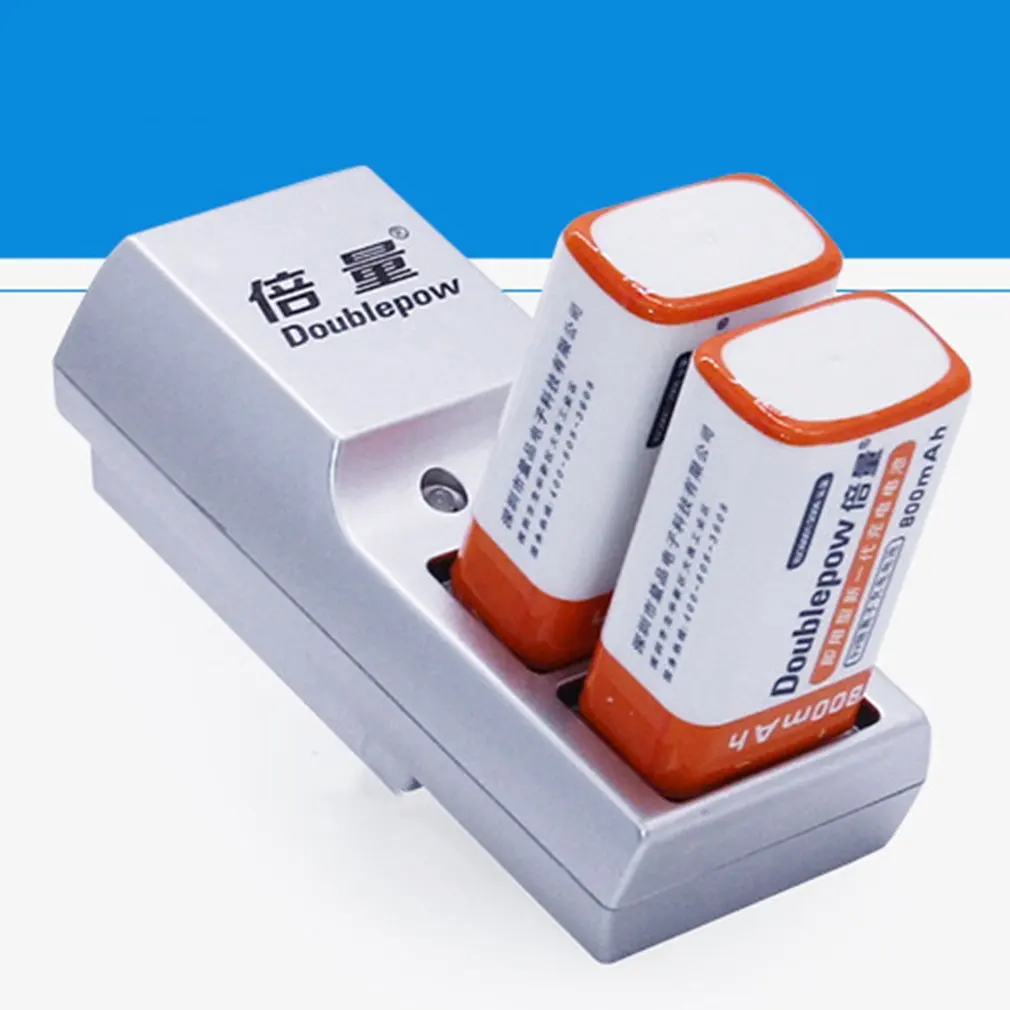 For rechargeable batteries EU plug doublepow two slots 9V battery charger DP-K19 full automatic stop charging charger battery charger