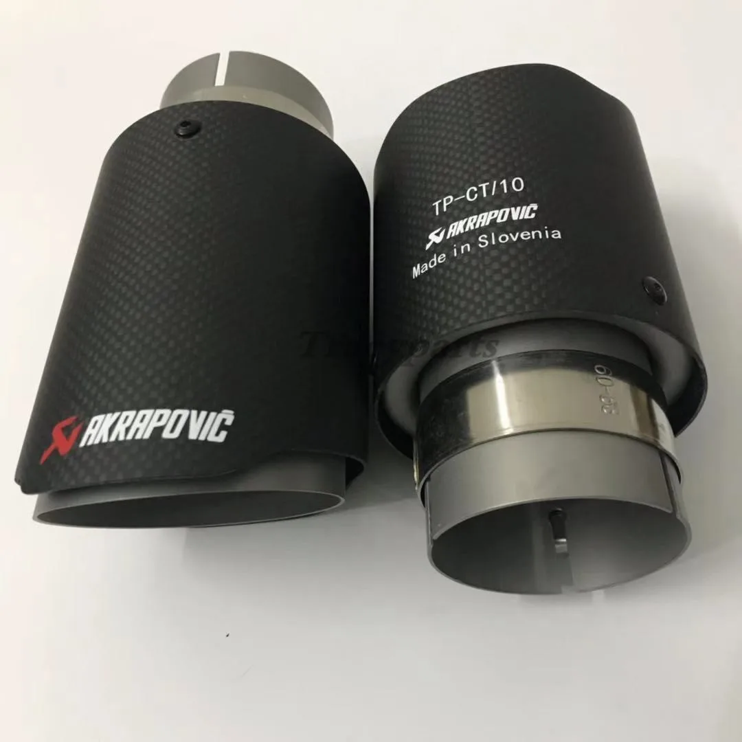2 шт. Akrapovic плотная ткань углеродная выхлопная система глушитель наконечник хвостовые трубы универсальные прямые из нержавеющей стали