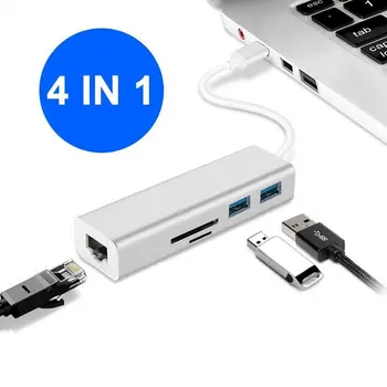 

Multifunction High-Speed Expansion USB Hub 3.0 Rj45 Gigabit Hub Five-In-One Computer High-Speed Expansion Hub