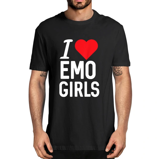 100% algodão eu amo coração emo meninas engraçado novidade masculina camiseta  feminino casual streetwear macio