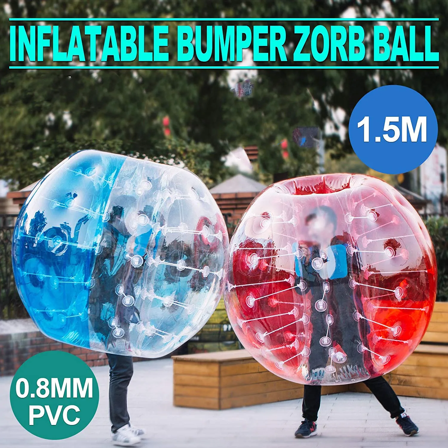 Amazing 1.5m Inflatable Human Hamster Ball Inflatable Bumper Ball Bubble Football Bubble Soccer Zorb