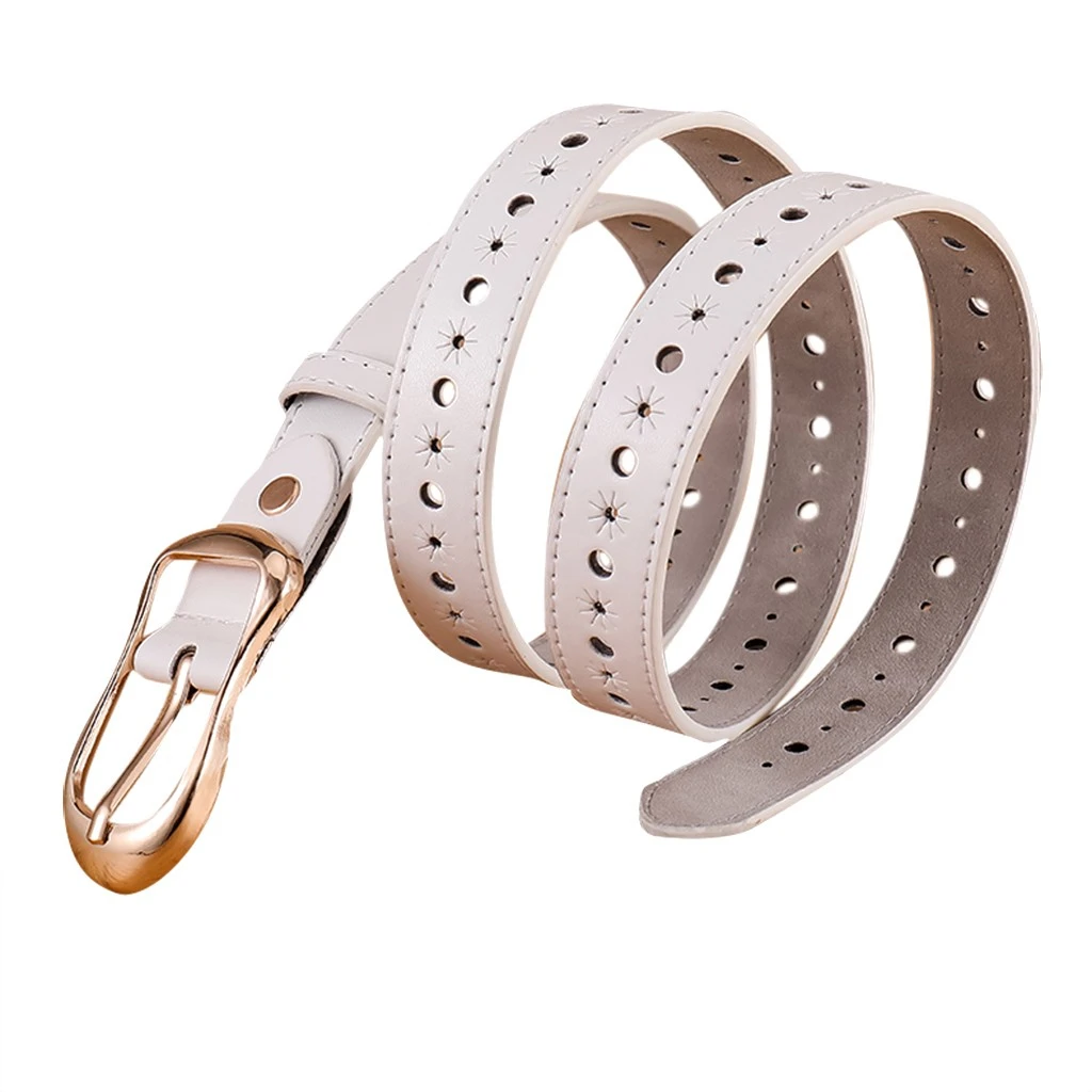 Women Fashion Wide Leather Belt Pure Color Waistband Carved Cow Skin Belts For Jeans Top Quality Female Straps Vintage Femme 916