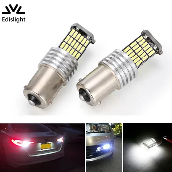 

Edislight 2pcs LED Backlight Reverse Backup Light Tail Light lamp bulb BA15S P21W 1156 white stop turn signal lamp 12V - 24V