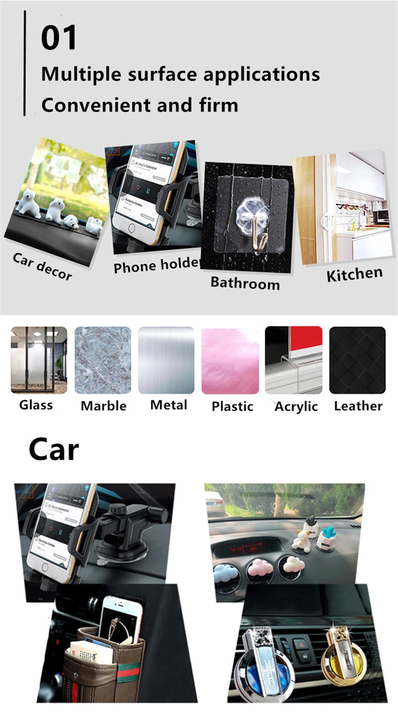 3M super Strong VHB double sided tape Waterproof no trace Self Adhesive Acrylic Pad Two Sides Sticky for Car Home Office School