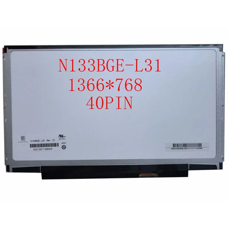 

ЖК-экран N133BGE-L31 дюйма B133XW01 LP133WH2 для Lenovo U310, U350, V360, V370G, Z370, Z380, LVDS, 40-контактный