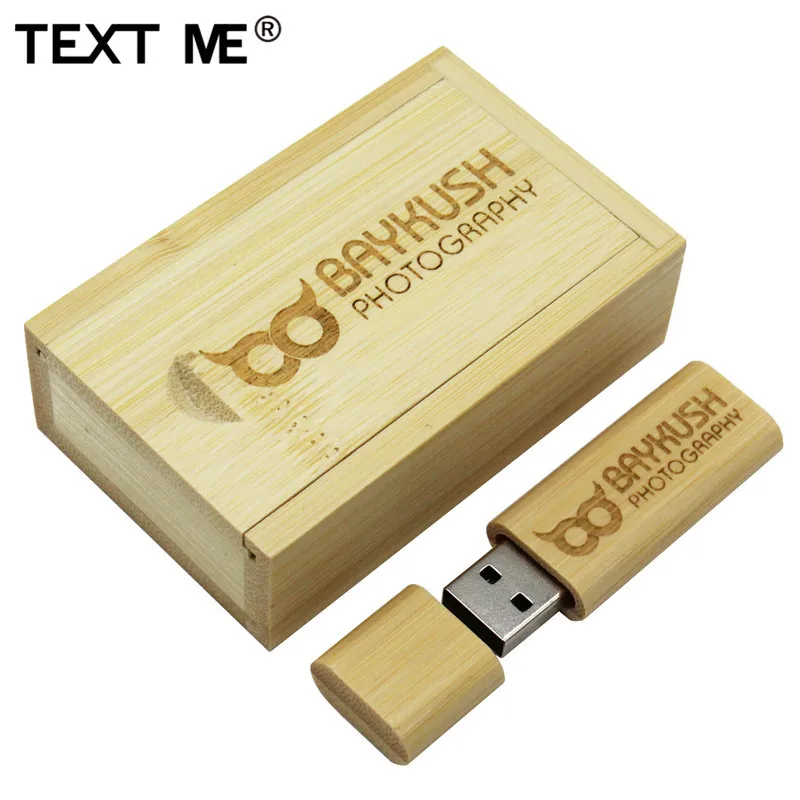 TEXT ME подарок флешка деревянный + коробка персонализированный логотип usb флэш