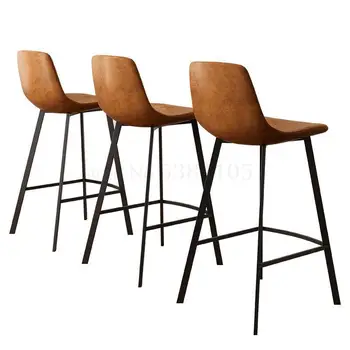 

Nordic Bar Chair, Reception, Retro Bar Chair, Modern Simple High Foot Backrest, Domestic Bar Chair, Iron High Stool