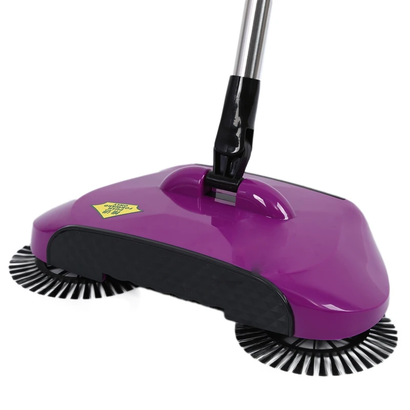 EASY-Stainless Steel Sweeping Machine Push Type Hand Push Broom Dustpan Handle Household Cleaning Package Hand Push Sweeper Mop