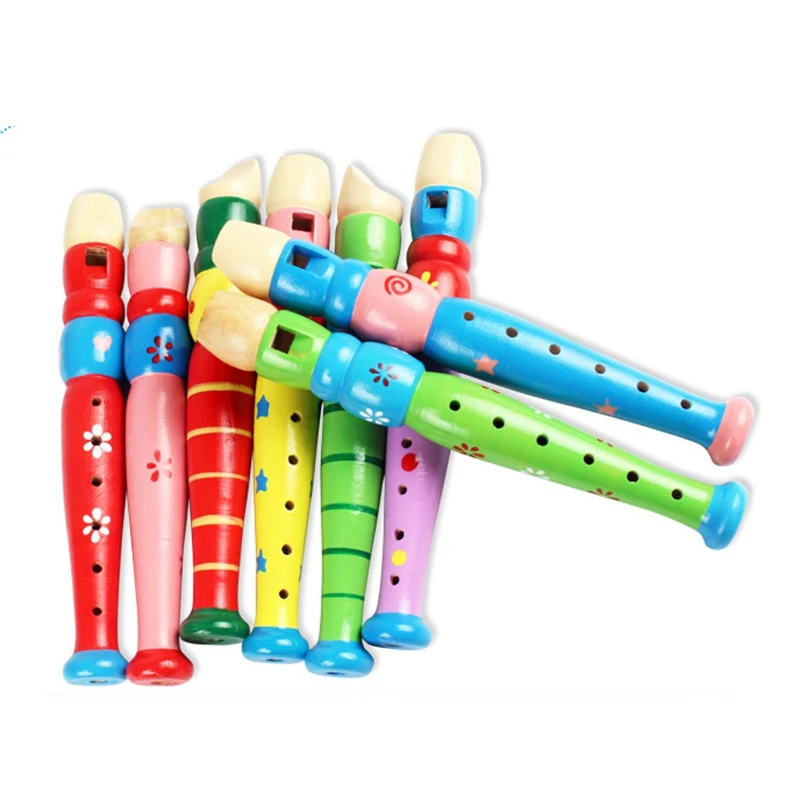 Kids Musical Instrument Toys Colorful Wooden Trumpet Child Music Toy Gift for Kids Children Early Educational Developmental Toy