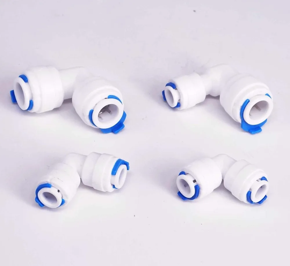 Fit for 1/4" 3/8" OD Tube Elbow L Pushfit Equal Reducer Connector pipe fitting hose pipe fitting tee adapter aquarium water dispenser Fitting Aquarium Reverse Osmosis RO Water dispenser