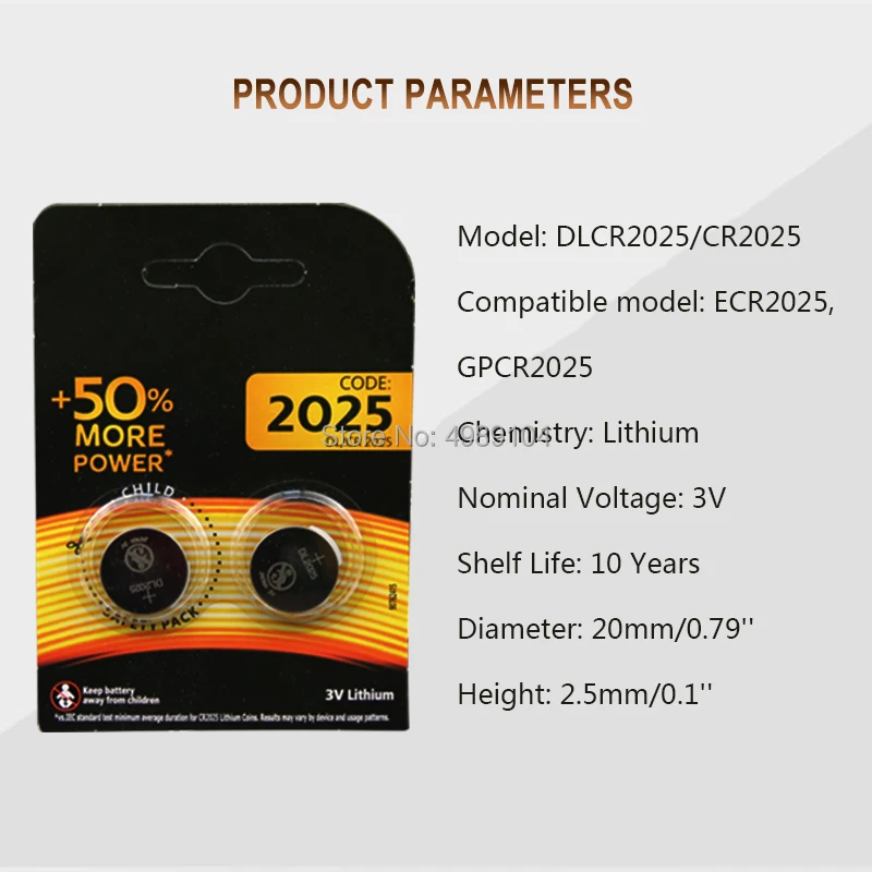 8 шт. Фирменная Новинка батарея для DURACELL DLCR2025 CR2025 ECR2025 GPCR2025 3 в кнопочная батарейка литиевая батарейка для часов автомобиля игрушка