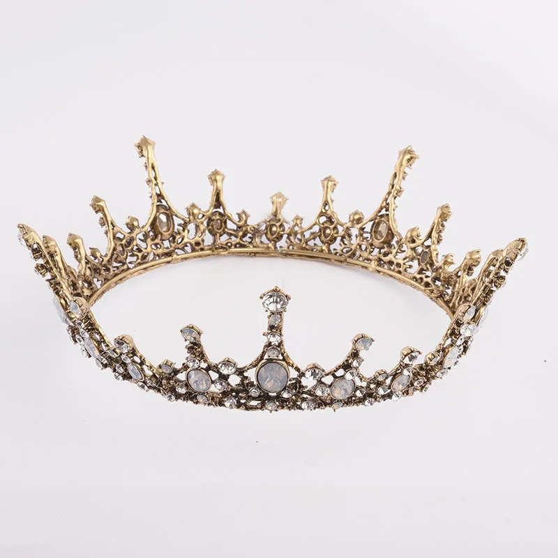 Queenco, винтажная Корона, круглая свадебная диадема в виде короны, аксессуары для волос, Красивые Украшения, диадема, головной убор для девушек
