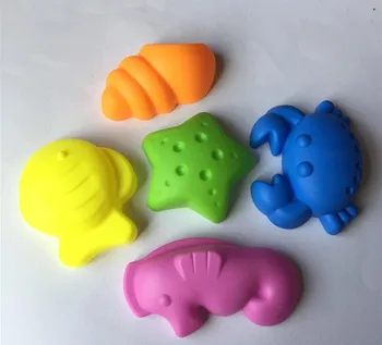 5-In-1 Plastic Sandbeach Toy Set Outdoor Beach Sanding Toy Animal Mold Toy Random Color Kids Sand Sea Toys 1