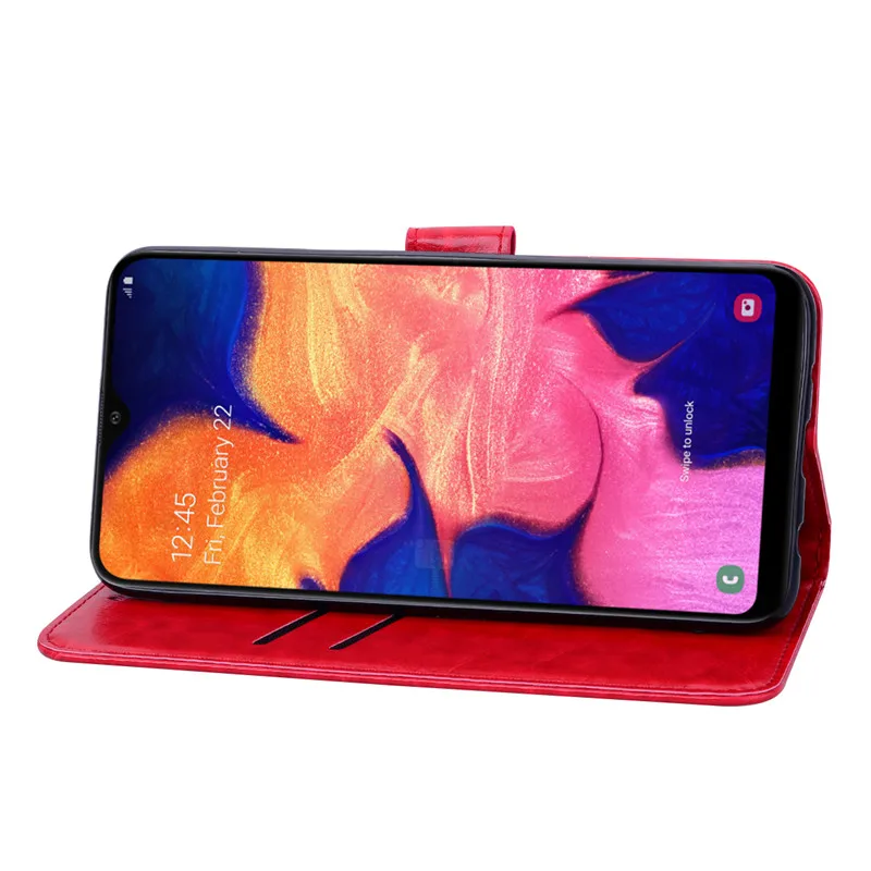 Роскошный кожаный чехол для samsung A10, чехол-книжка для samsung Galaxy A10 A 10 SM-A105F A105 A105F, чехол для телефона Funda