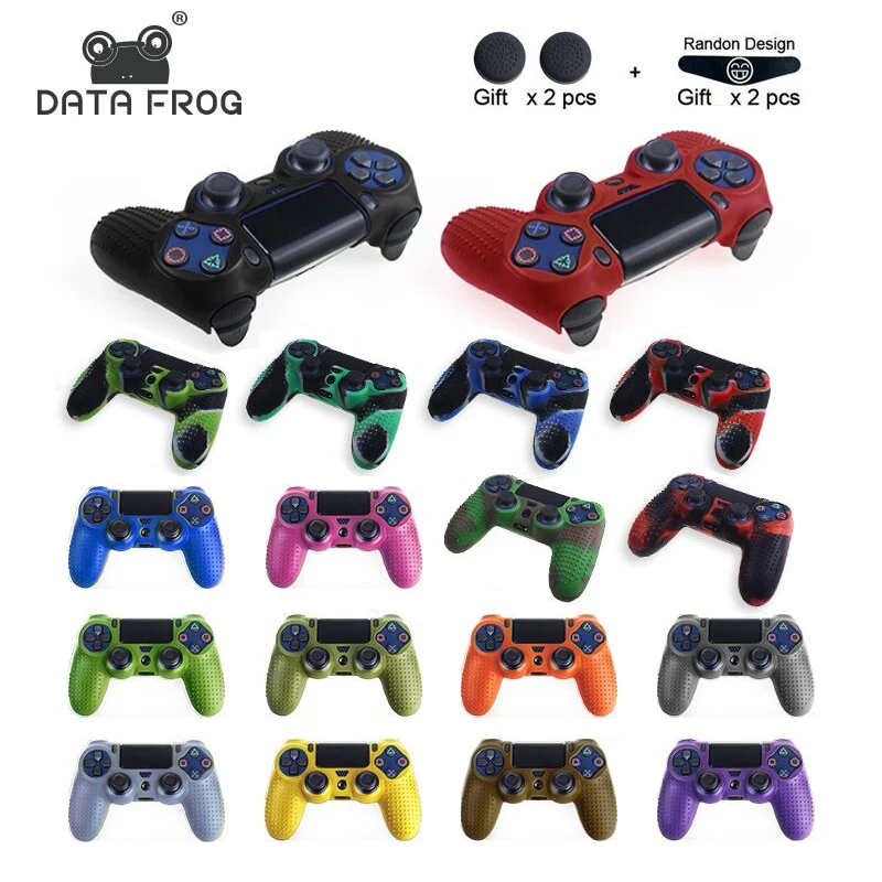 

Data Frog Non Slip Silicone Protective Case For Sony PlayStation Dualshock 4 for PS4 Slim/Pro Controller Rubber Gel Skin