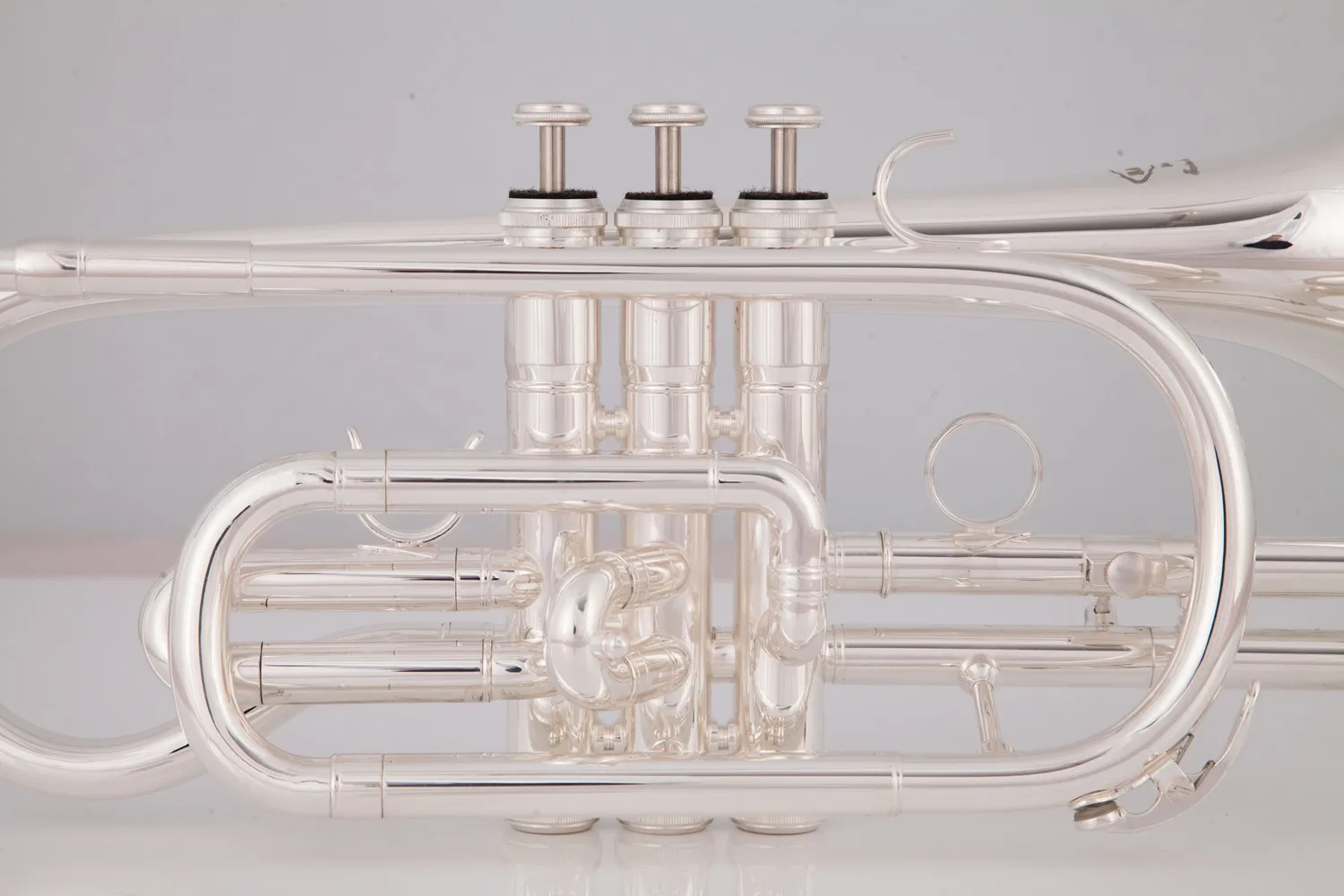 High Quality Bach Cornet horn Bb silver Plated professional Musical instrument with Case Gloves