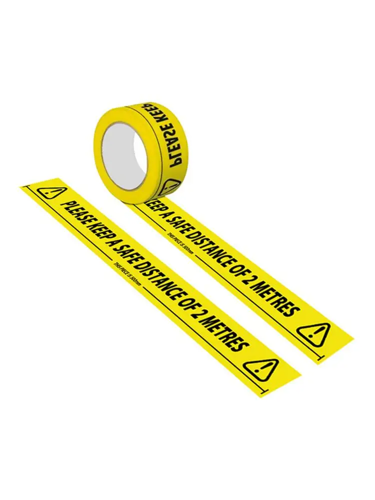 

Safety Message Maintain Distance Floor Warning Tape PVC Waterproof Wear-resistant Warning Tape For Mall Store School Dropshippin