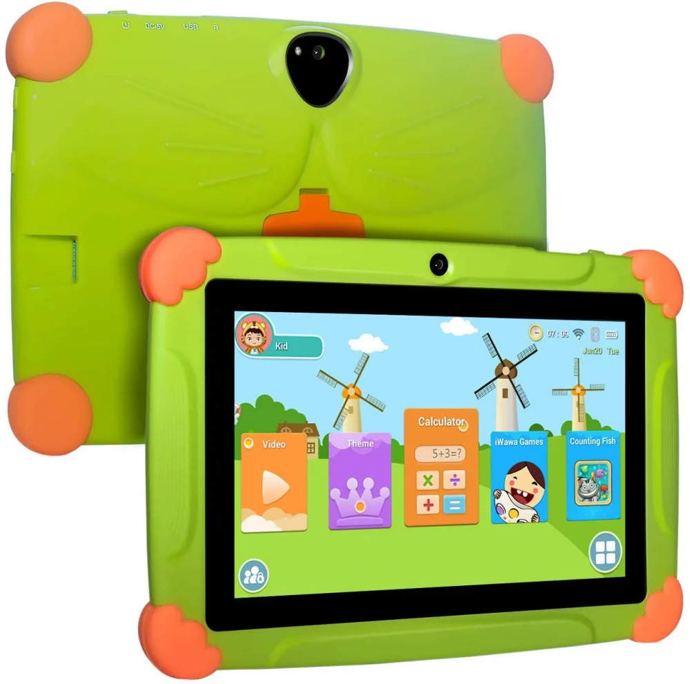 Детский планшет XGODY французский Android сенсорный 8 1 7 дюймов HD силиконовый чехол USB