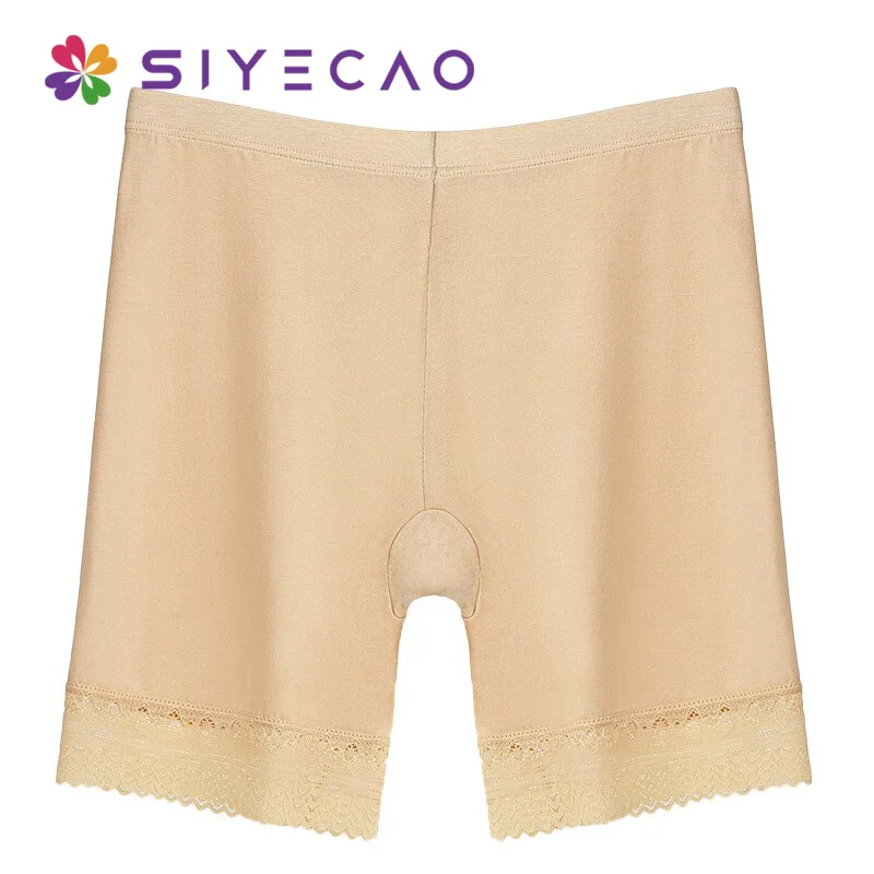 New Women Soft Cotton Lace Seamless Safety Short Pants Summer Ladies Under Skirt Shorts Modal Comfort With Pockets Short Tights