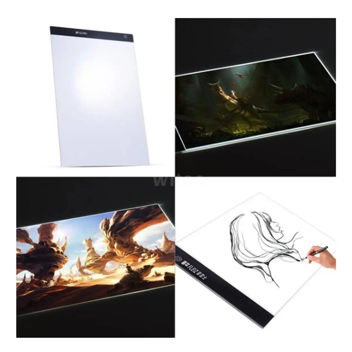 A3 светодиодный Светодиодный планшет для рисования регулируемый светильник USB Электронная доска для рисования цифровая панель для рисования