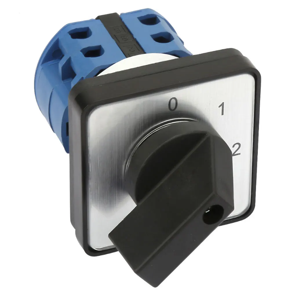 Rotary Changeover Switch 2 Poles 4 Position 8 Terminals 60V 20A