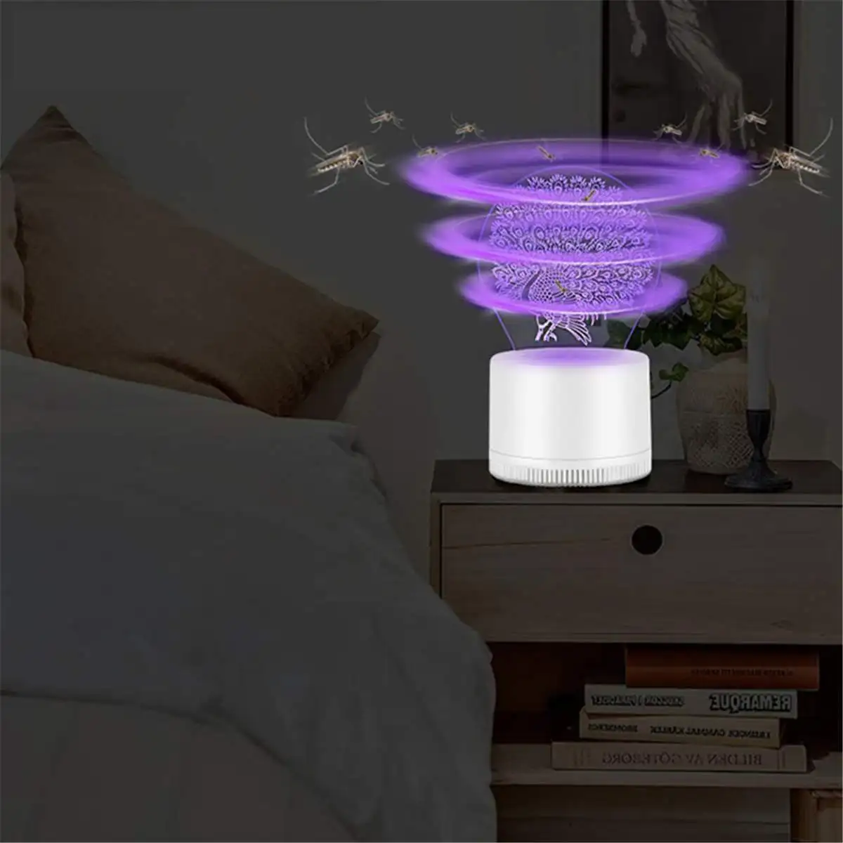 USB Электрический Zapper Mosquito Killer лампа муха ошибка ловушка для вредителей убийца для дома и сада борьба с вредителями фиолетовый светодиодный наружное освещение 5 в 3 Вт