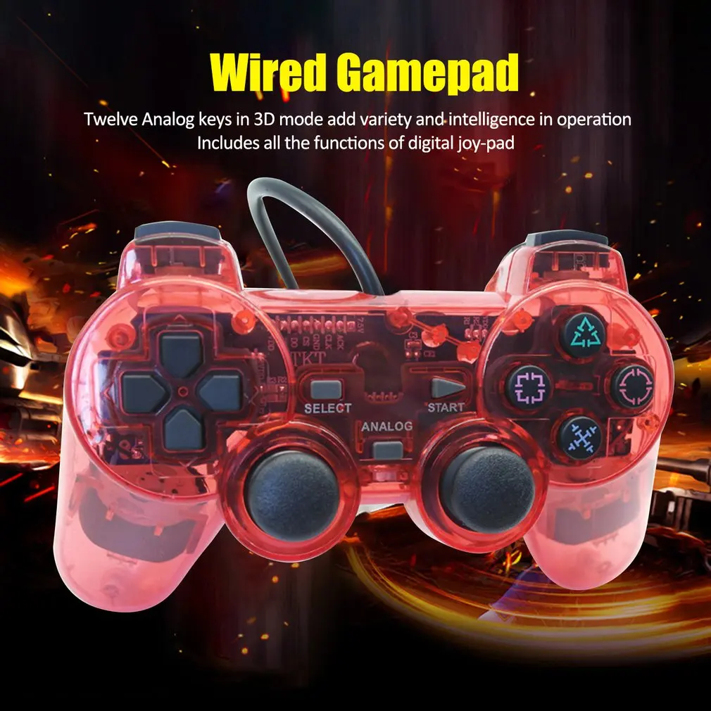 

Wired Gamepad for Sony PS2 Controller Joystick for plasystation 2 Double Vibration Shock Joypad Wired Controle