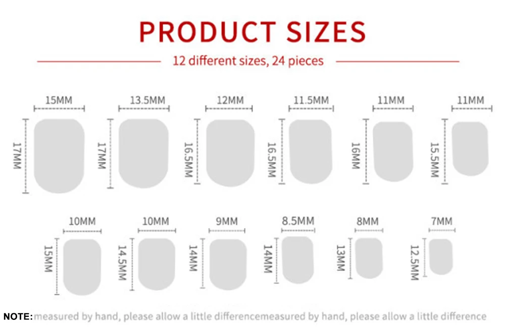 PinPai 24 Pcs/Set Shining False Nail Tips Reusable Full Cover Artificial Fake Tips Nails Press On Nails Art Fake Extension Tips