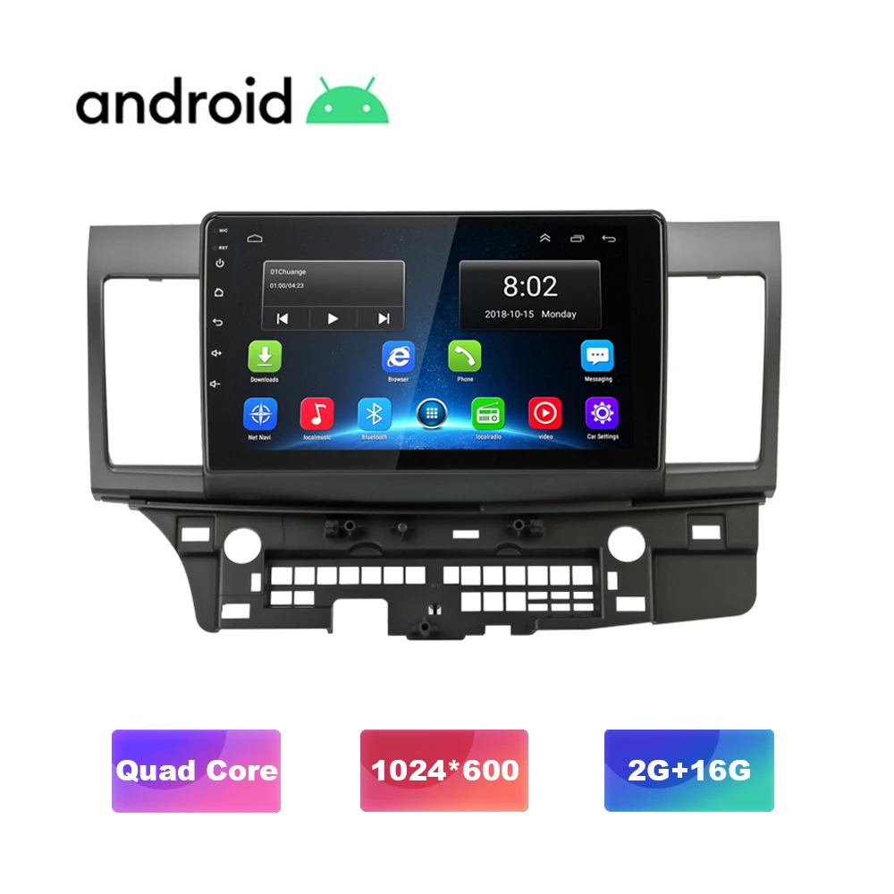 Автомагнитола 2 + 32 ГБ 2din Android 9 1 мультимедийный Видеоплейер GPS-навигация для Mitsubishi