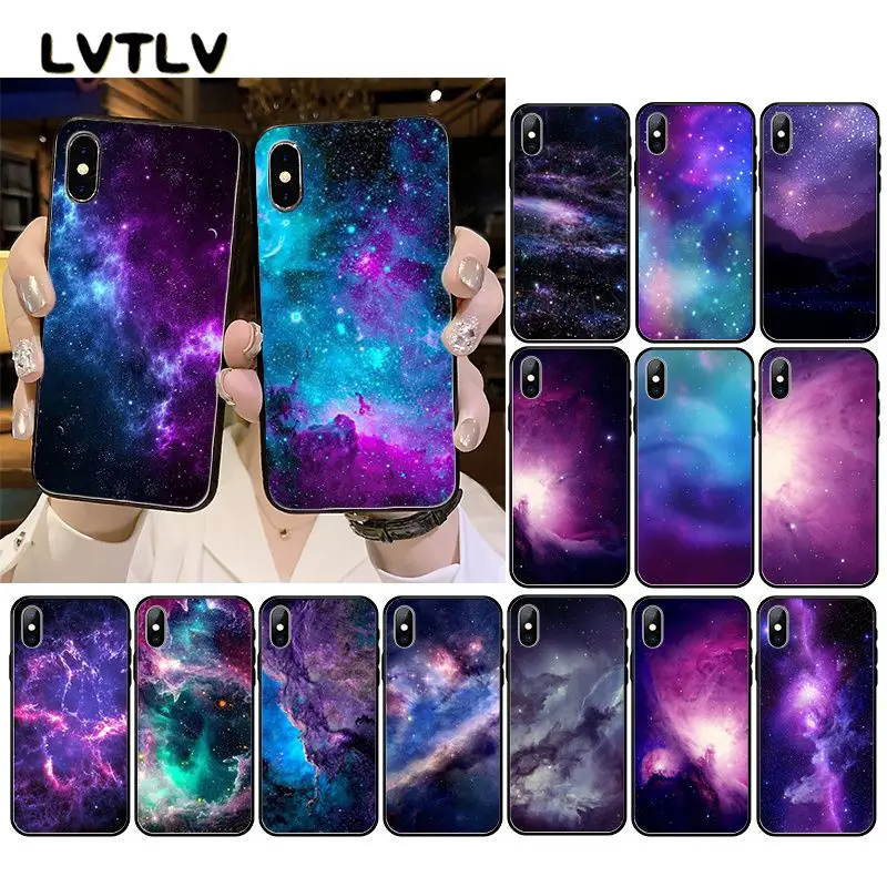 LVTLV Межзвездный фиолетовый Космическая Звезда чехол для телефона iPhone 11 pro XS MAX 8 7 6