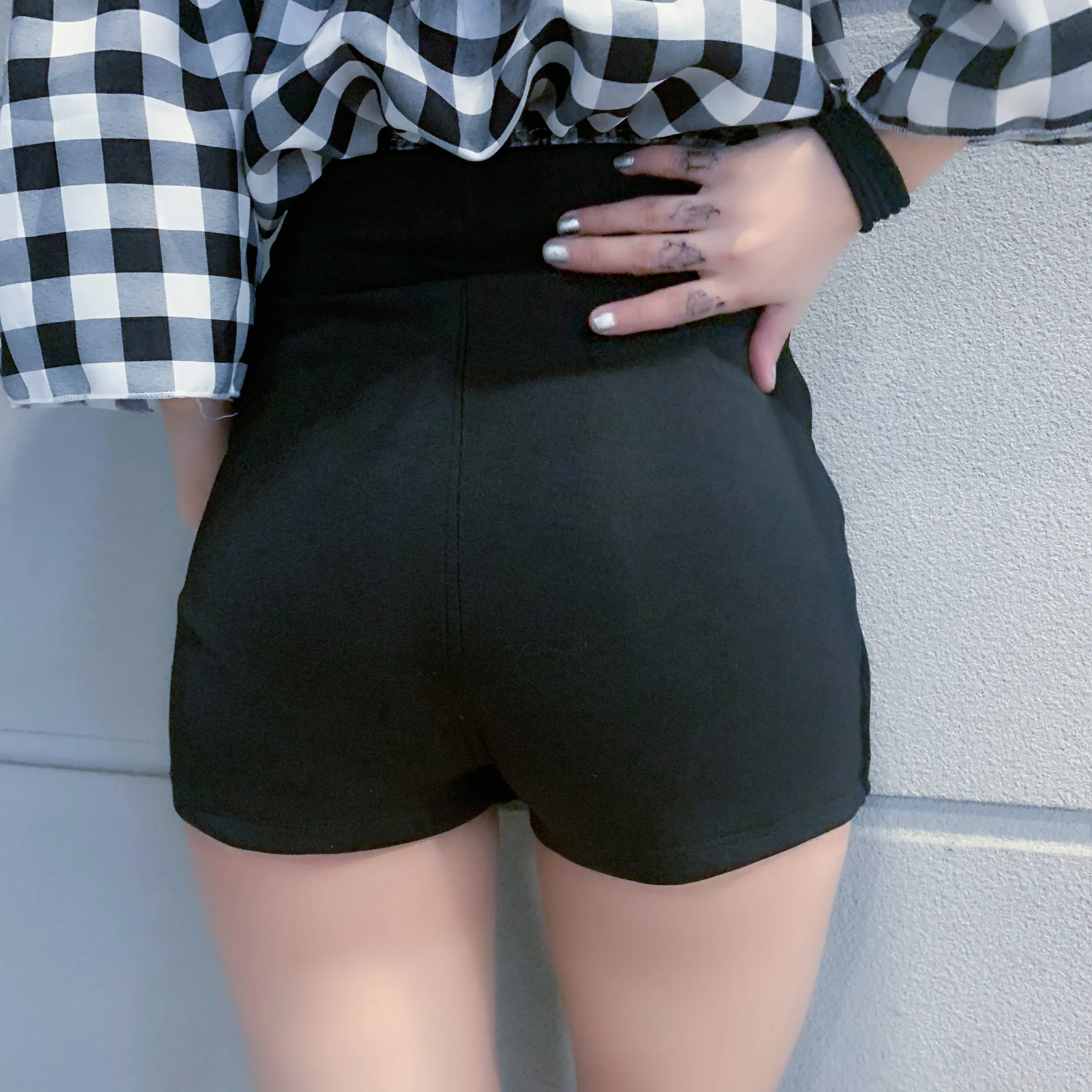 Летние новые женские панк готические с высокой талией нательный крест на цепочке юбки шорты Harajuku сексуальные черные шорты женские тонкие горячие шорты