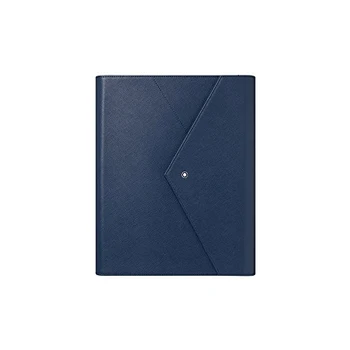 

Montblanc / Augmented Paper Sartorial Blue / Set penna a sfera nera, blocco note e custodia in pelle blu