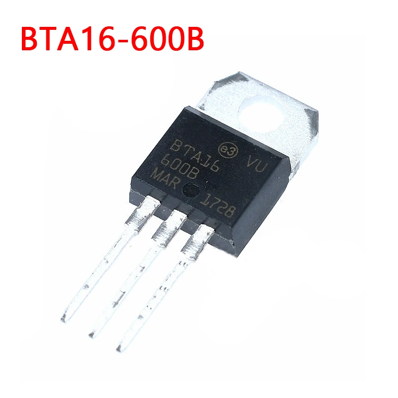10 шт. BTA16-600B-220 BTA16-600 TO220 16-600B BTA16 600V 16A симисторов Новый и оригинальный | Электронные