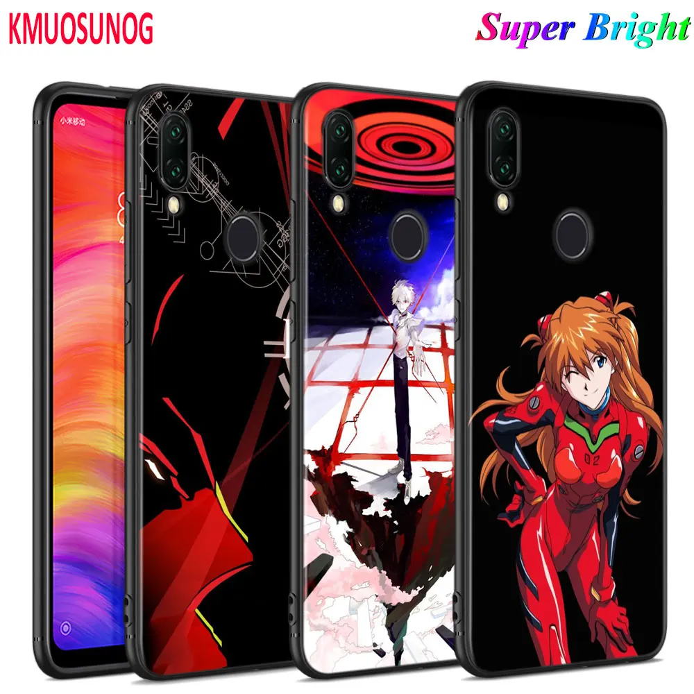 

Black Silicone Cover Neon Genesis Evangelion for Xiaomi Redmi Note 8 7 6 5 4X 4 K20 Pro 7A 6A 6 S2 5A Plus Phone Case
