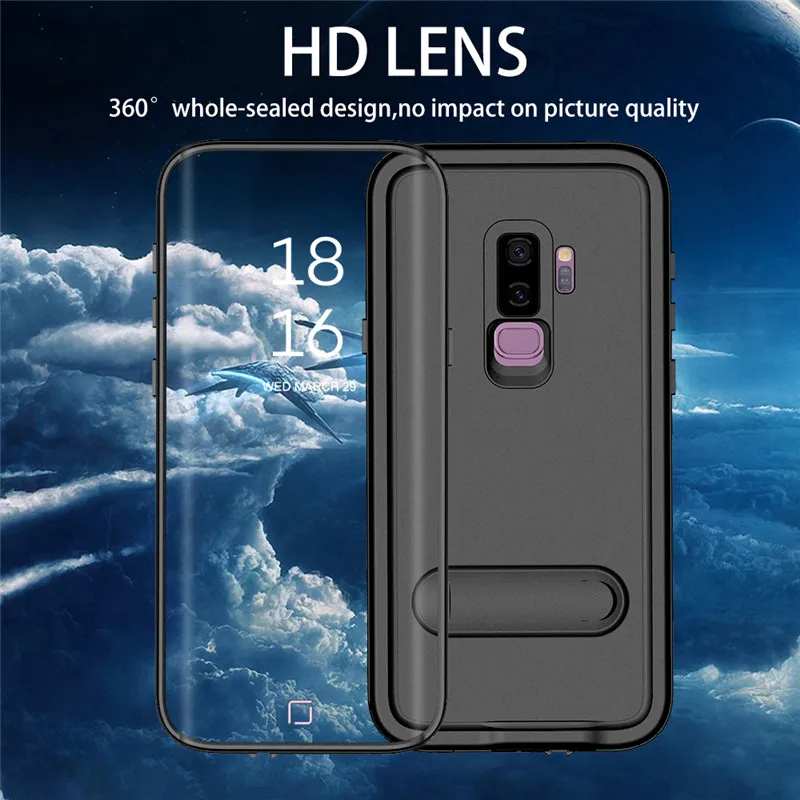Летний купальный противоударный чехол с держателем для samsung S8 S9 S10 Plus Note9 Note10 IP68 Водонепроницаемый подводный защитный чехол