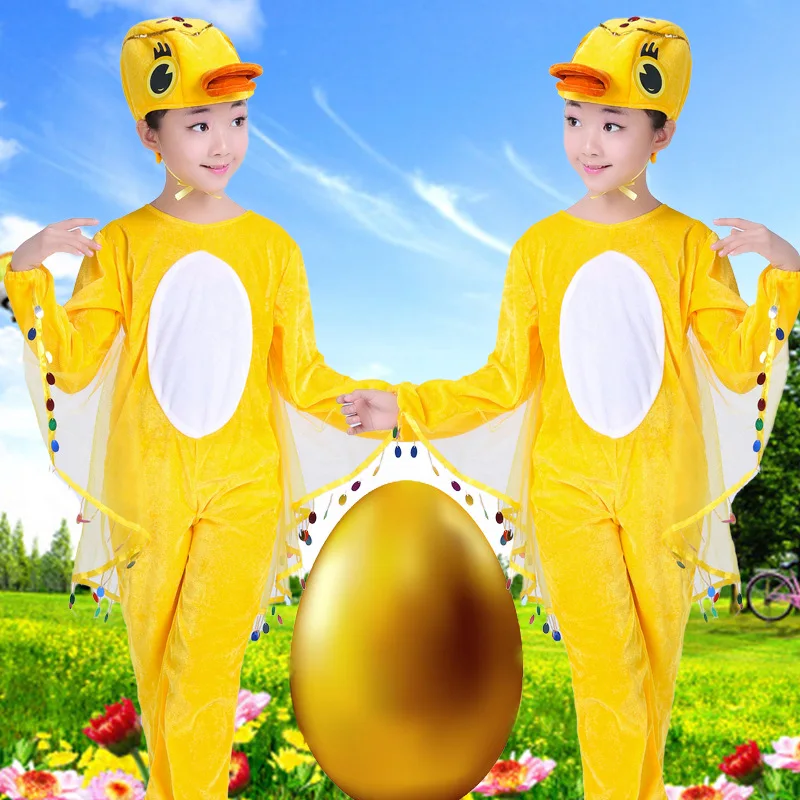 Children Chickens Duckling Performance Wear Chicken Baby Costume Small Yellow Duck Sub-Animal Parent And Child Dance One-piece c