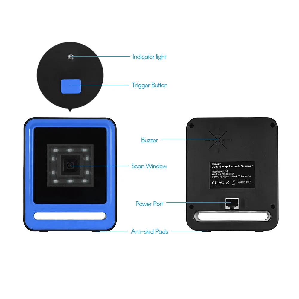 Вб баркодер. Беспроводной Bluetooth 2d QR-сканер штрих-кода стационарный.