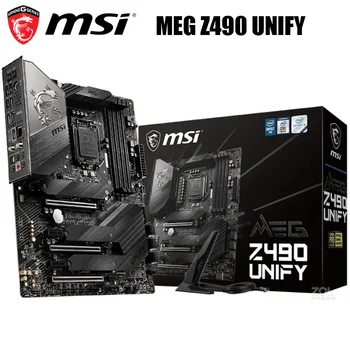 

100% New MSI MEG Z490 UNIFY Motherboard LGA 1200 128GB DDR4 PCI-E 4.0 Original Desktop MSI Z490 Mainboard 1200 PCI-E 4.0 M.2 ATX
