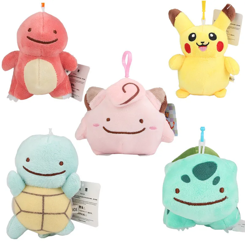 Pikachu Squirtle Piush Toys TAKARA TOMY Pokemen Аниме Фигурка плюшевая Детская кукла-подвеска для детей подарок