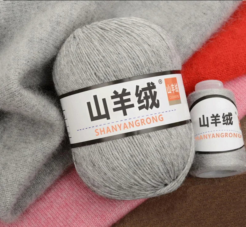 Meetee 500g(1roll=50g) Natural Cashmere Yarn Hand Knitting Line DIY Manual Hat Scarf Velvet Wool Thick Knit Yarn Craft Material