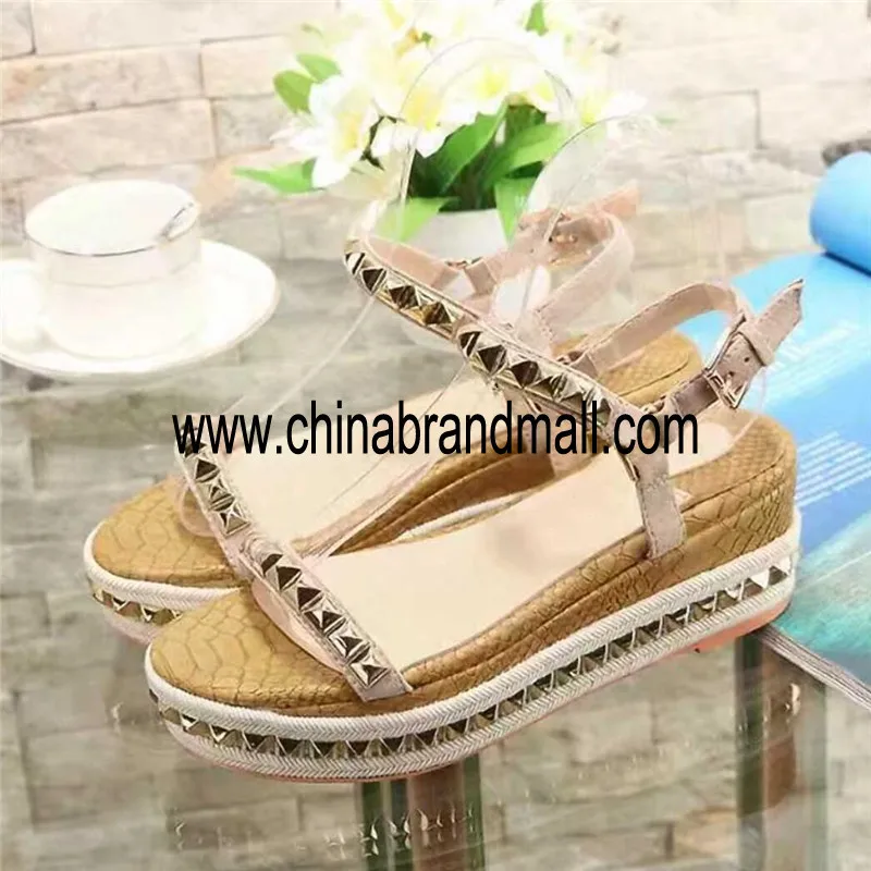 

6.5 cm Platform High Heels Summer Gladiator Sandals Women Gold Spikes Luxury Designer Shoes Women Casual sandalia feminina