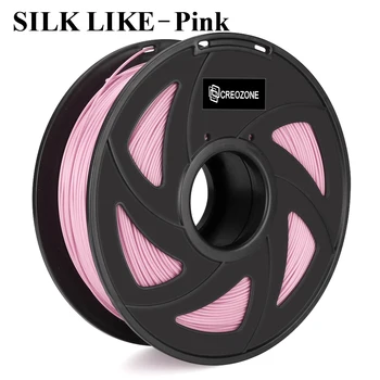 

CREOZONE Silk PLA 3D Printer Filament 1.75mm 1KG Spool 3d Plastic Printing Material Including Sample Silk&Marble Filament Pink