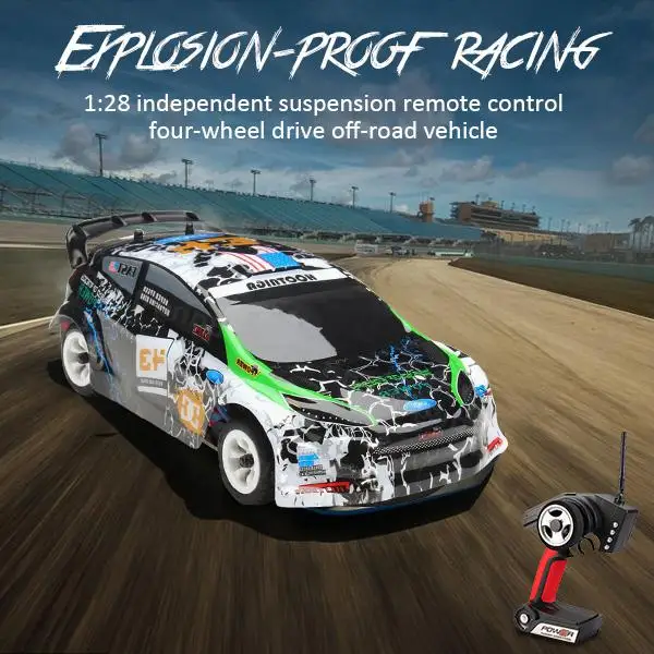 

Kuulee Wltoys K989 1/28 2.4G 4WD Brushed RC Remote Control Rally Car RTR with Transmitter
