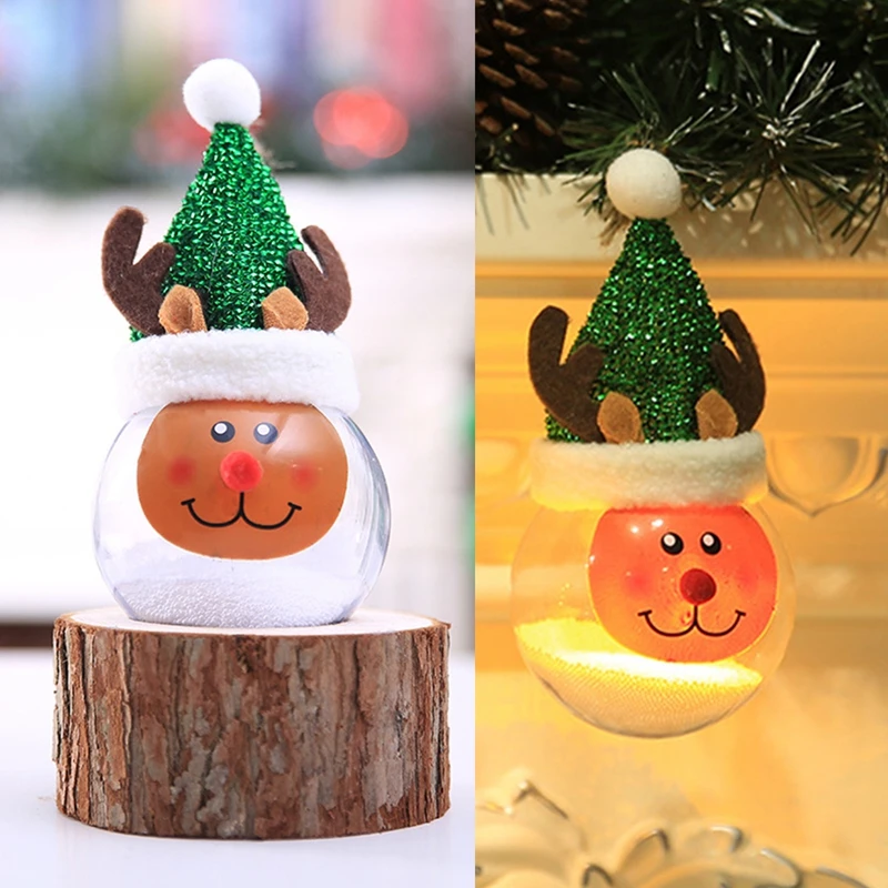 

1pcs New Christmas Bulb Christmas Decoration with Bubble Christmas Ball Creative Father Snowman Christmas Tree Decoration elk